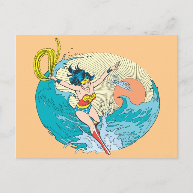 Wonder Woman Ocean Sky Postkarte (Vorderseite)