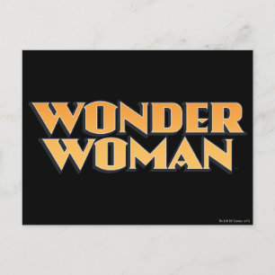 Wonder Woman Orange Logo Postkarte