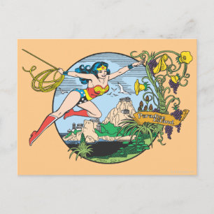 Wonder Woman Paradise Island Postkarte