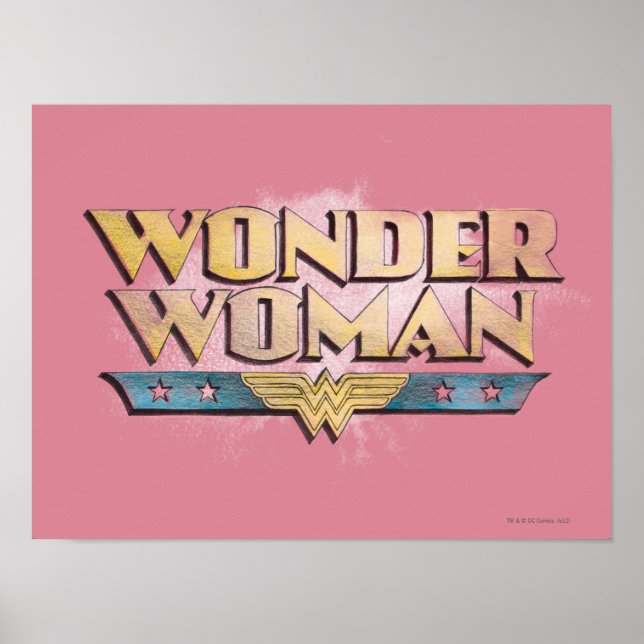 Wonder Woman Pencil Logo Poster (Vorne)