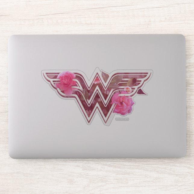 Wonder Woman Pink Camellier Blume Logo Aufkleber (Computer)