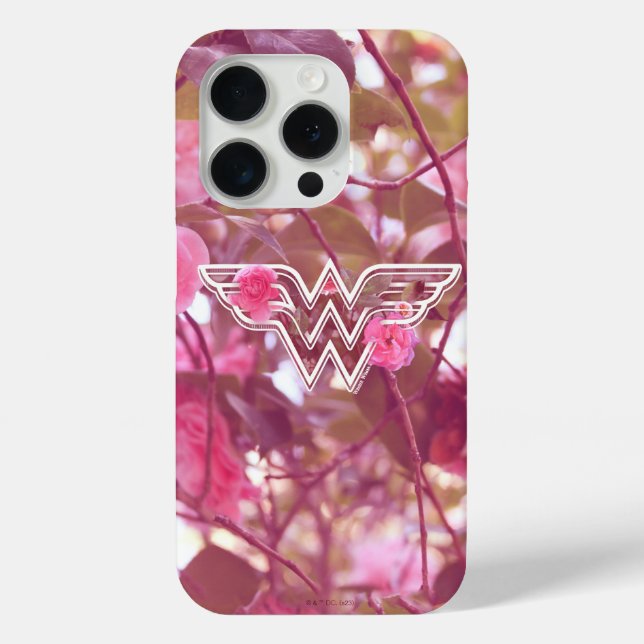 Wonder Woman Pink Camellier Blume Logo Case-Mate iPhone Hülle (Rückseite)