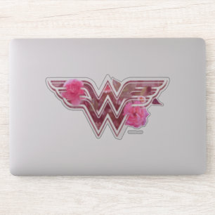 Wonder Woman Pink Camellis Blume Logo Aufkleber
