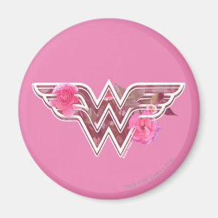 Wonder Woman Pink Camellis Blume Logo Magnet