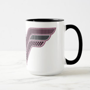 Wonder Woman Pink und Black Schachbrett Mesh Logo Tasse