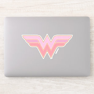 Wonder Woman Pink und Orange Mesh Logo Aufkleber