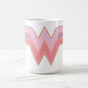 Wonder Woman Pink und Orange Mesh Logo Kaffeetasse