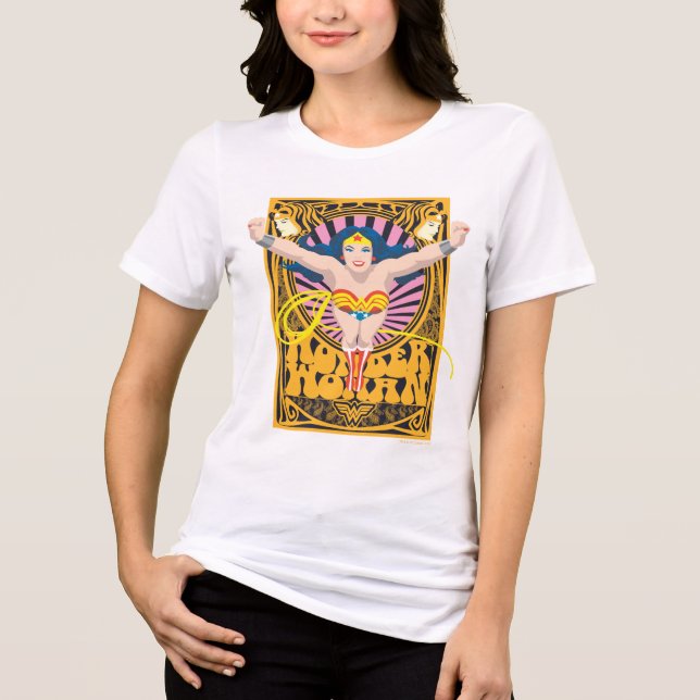 Wonder Woman Poster Tri-Blend Shirt (Vorderseite)