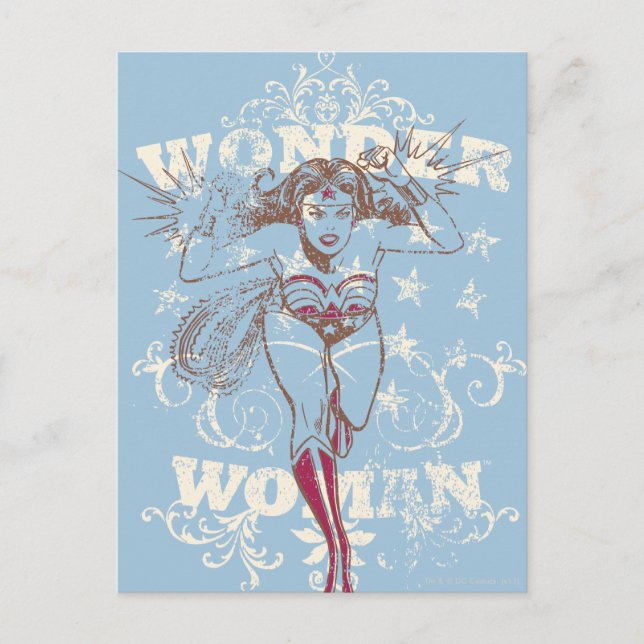 Wonder Woman Pow Postkarte (Vorderseite)