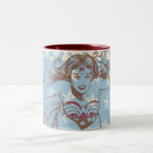 Wonder Woman Pow Zweifarbige Tasse