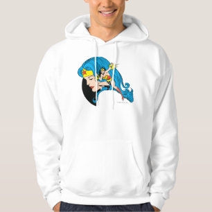 Wonder Woman Profil Hintergrund Hoodie