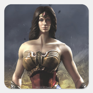 Wonder Woman Quadratischer Aufkleber