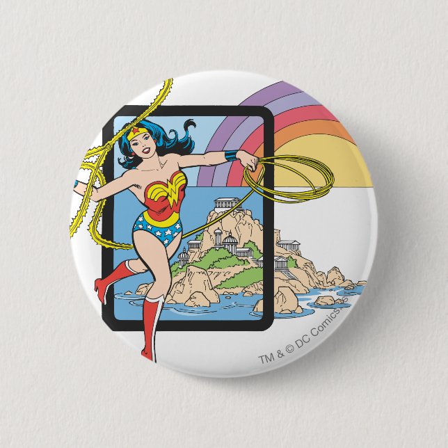 Wonder Woman Rainbow Button (Vorderseite)