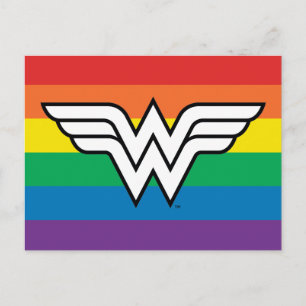 Wonder Woman Rainbow Logo Einladungspostkarte