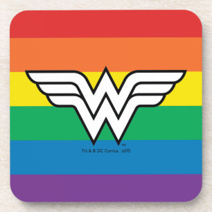 Wonder Woman Rainbow Logo Getränkeuntersetzer