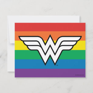Wonder Woman Rainbow Logo Mitteilungskarte