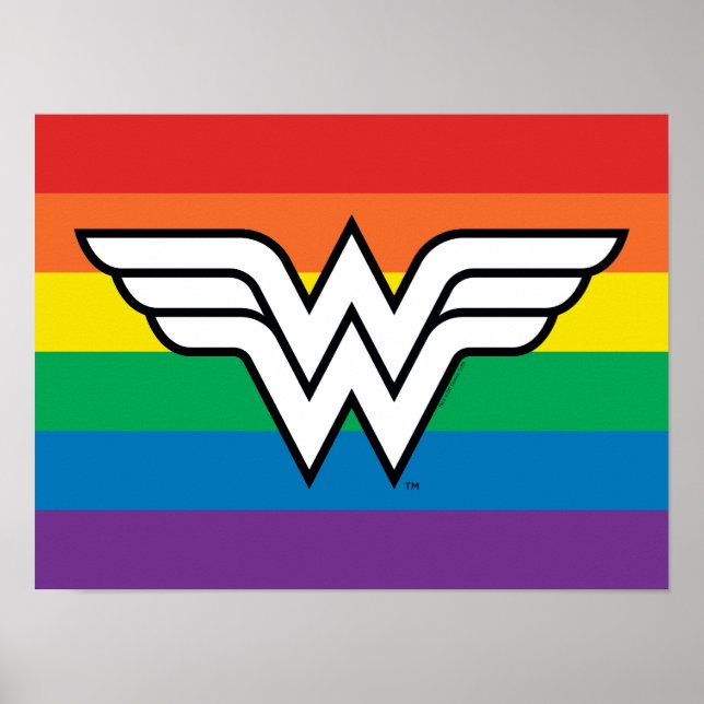 Wonder Woman Rainbow Logo Poster (Vorne)