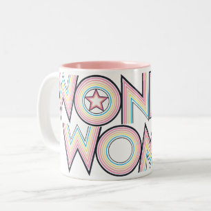Wonder Woman Rainbow Logo Zweifarbige Tasse