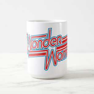 Wonder Woman Red and Blue Strip Logo Tasse