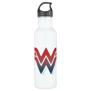 Wonder Woman Red Blue Gradient Logo Edelstahlflasche