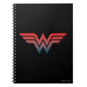 Wonder Woman Red Blue Gradient Logo Notizblock
