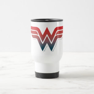 Wonder Woman Red Blue Gradient Logo Reisebecher