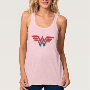 Wonder Woman Red Blue Gradient Logo Tank Top