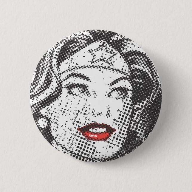 Wonder Woman Red Lips Button (Vorderseite)