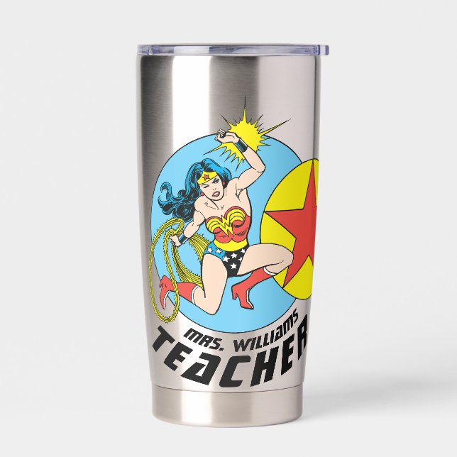 Wonder Woman Red Star Teacher Thermobecher (Links)