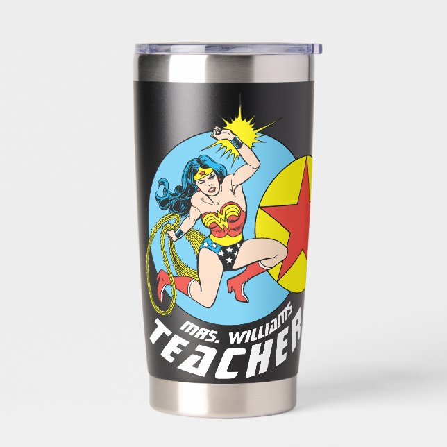 Wonder Woman Red Star Teacher Thermobecher (Links)