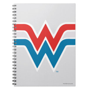 Wonder Woman Red White and Blue Logo Notizblock