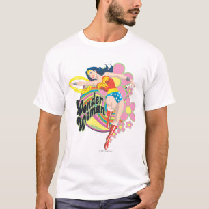 Wonder Woman Retro Blume T-Shirt