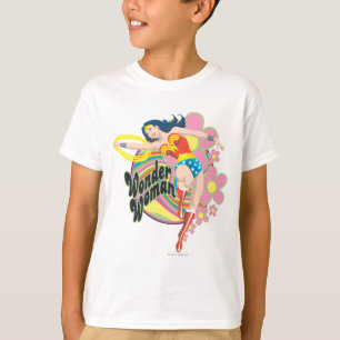 Wonder Woman Retro Blume T-Shirt