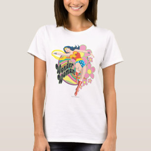 Wonder Woman Retro Blume T-Shirt
