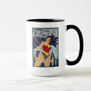 Wonder Woman Retro City Sonnenstrahl Tasse