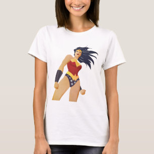 Wonder Woman Retro City Sunburst T-Shirt