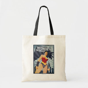 Wonder Woman Retro City Sunburst Tragetasche