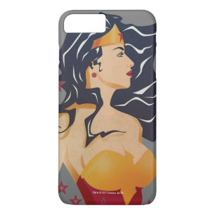 Wonder Woman Retro Profil Sunburge 3 iPhone 8 Plus/7 Plus Hülle