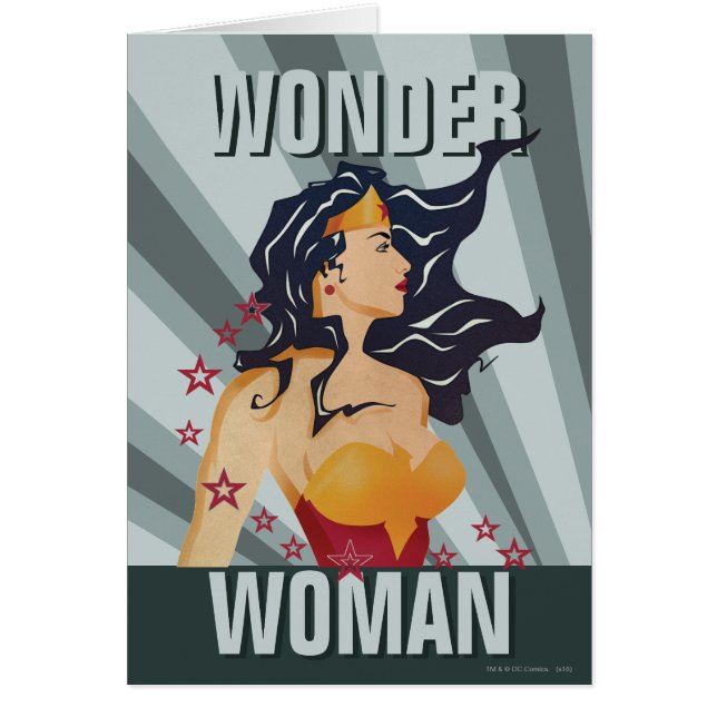 Wonder Woman Retro Profil Sunburst (Vorne)