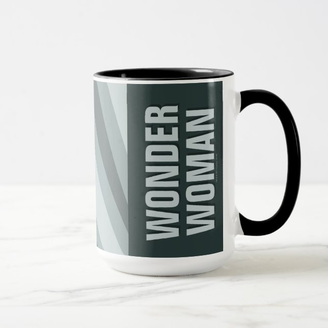 Wonder Woman Retro Profil Sunburst Tasse (Rechts)