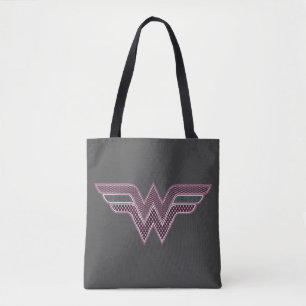 Wonder Woman Rosa und Schwarzes Schachbrett Mesh L