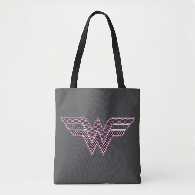 Wonder Woman Rosa und Schwarzes Schachbrett Mesh L (Vorderseite)