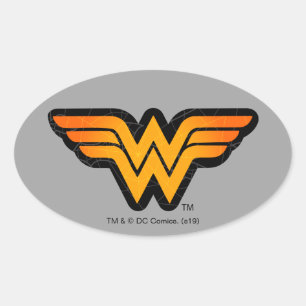 Wonder Woman   Saisonal Inspiriert Logo Ovaler Aufkleber