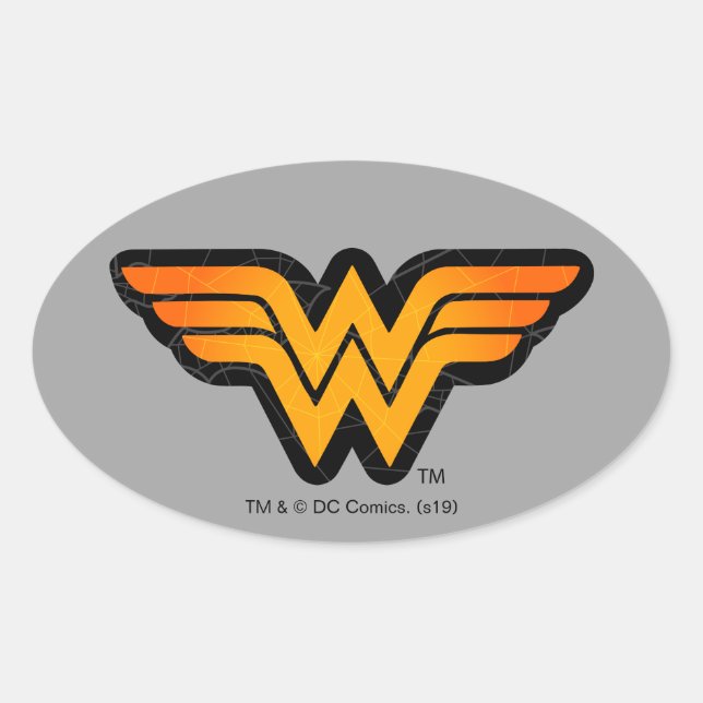 Wonder Woman | Saisonal Inspiriert Logo Ovaler Aufkleber (Vorderseite)