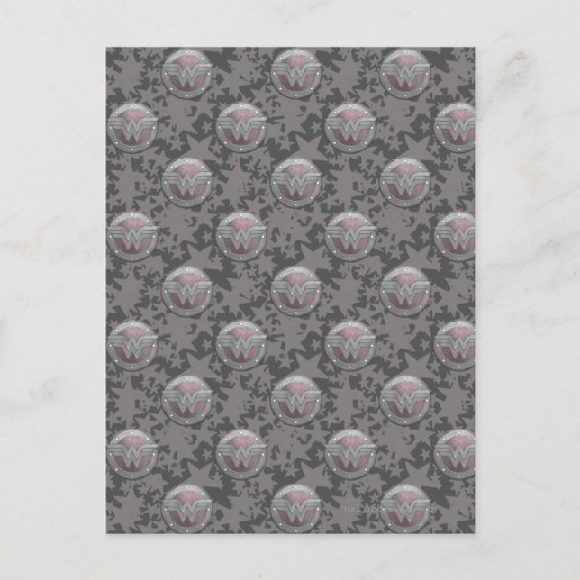Wonder Woman Shield Pattern Postkarte (Vorderseite)