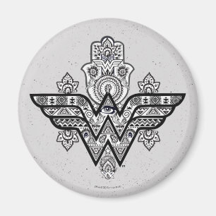 Wonder Woman Spirituosen Paisley Hamsa Logo Magnet