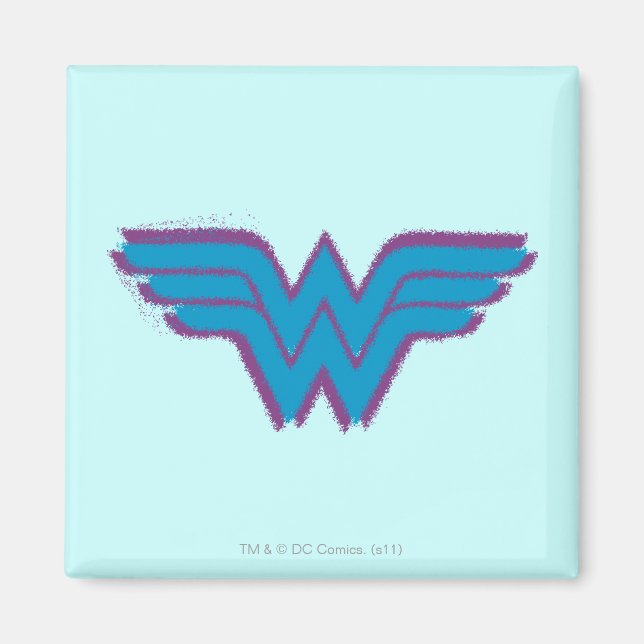Wonder Woman Spray Paint Logo Magnet (Vorne)