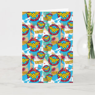 Wonder Woman Spray Paint Pattern Karte