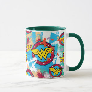 Wonder Woman Spray Paint Pattern Tasse