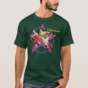 Wonder Woman Star Hintergrund T-Shirt